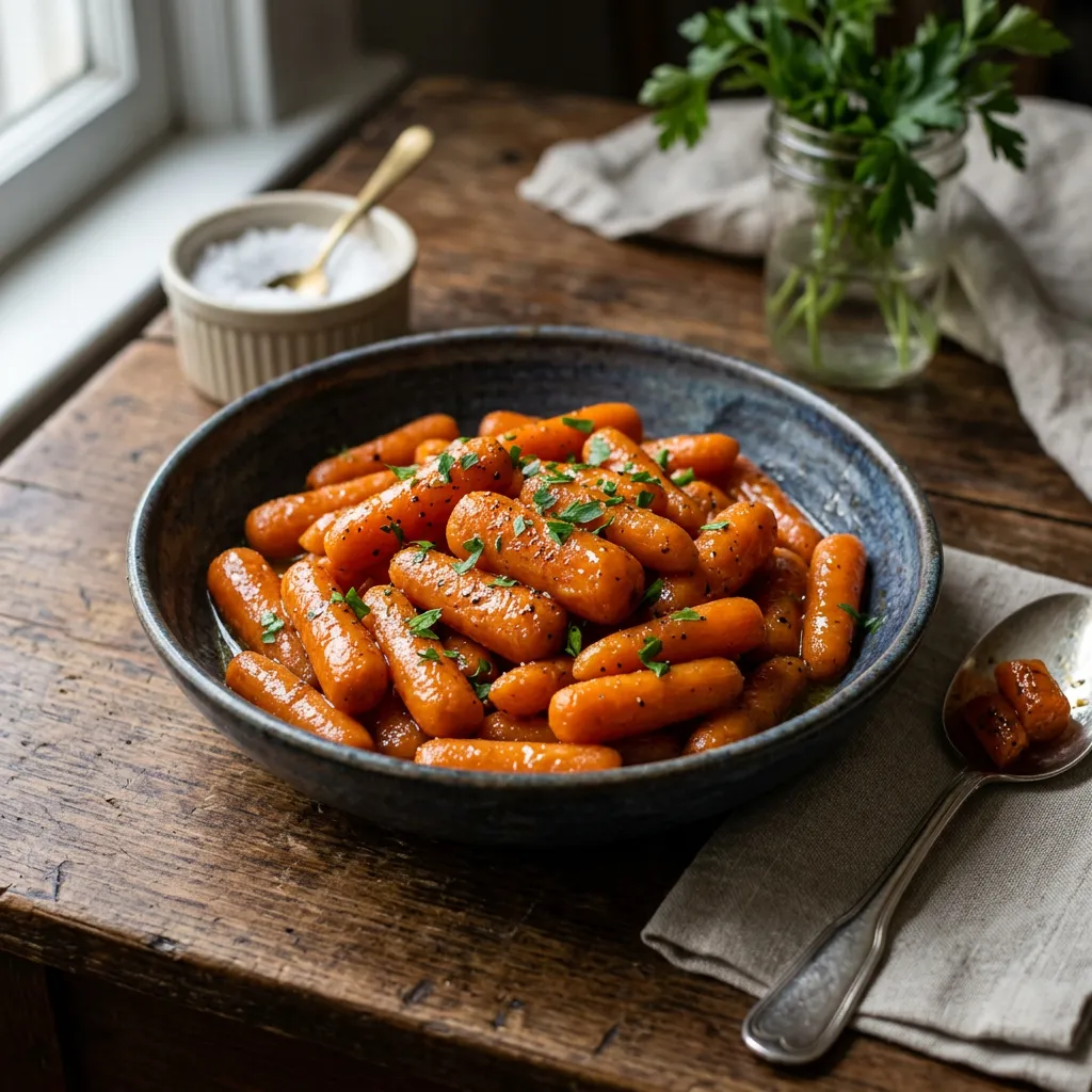 Super Easy Buttered Baby Carrots