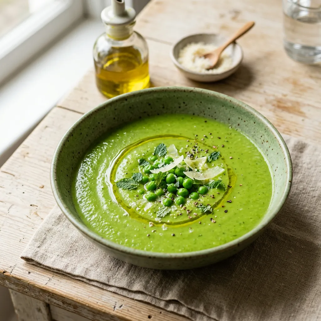 Super Easy Pea and Mint Soup