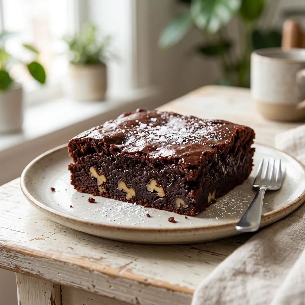 Super Moist Vegan Chocolate Fudge Brownie