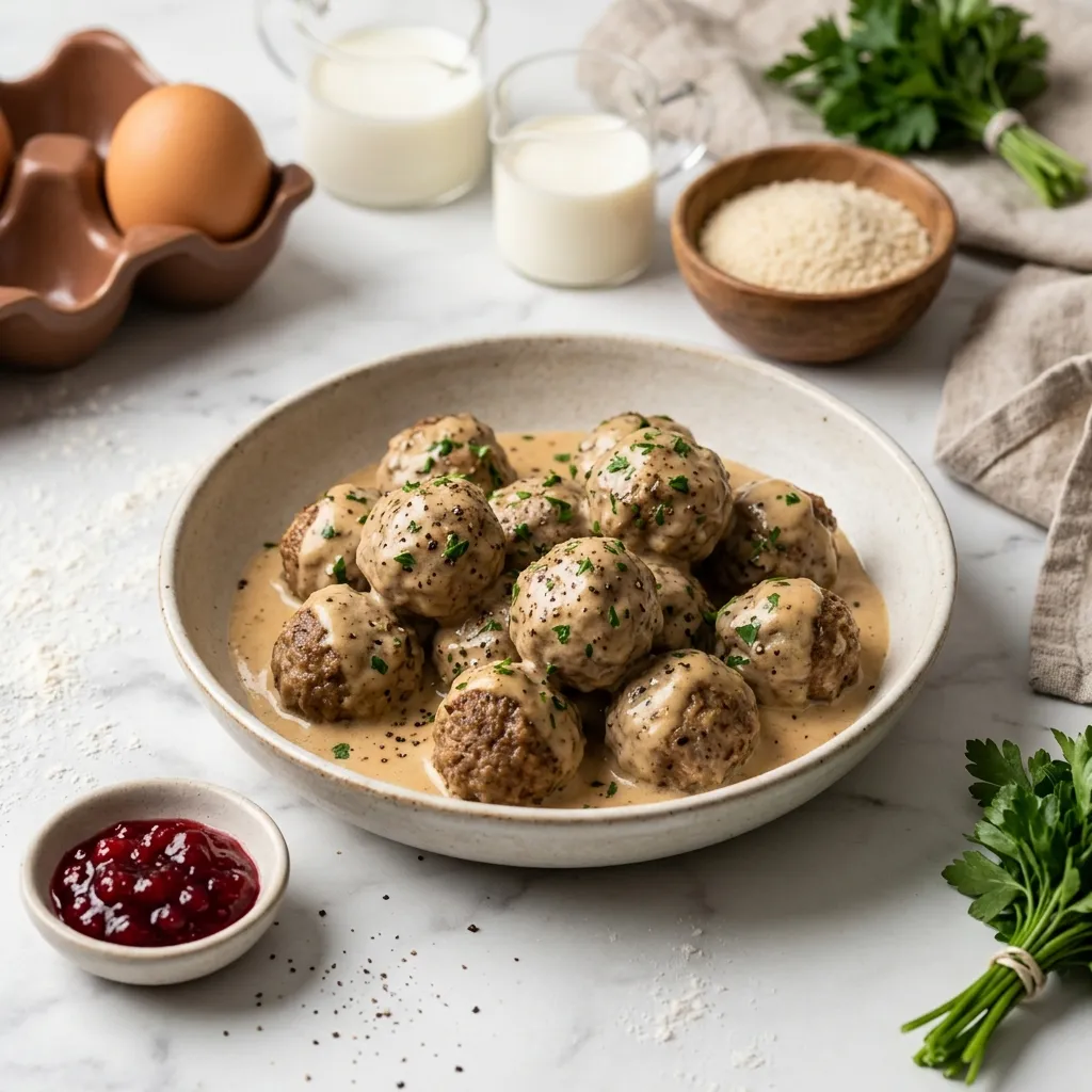 Swedish Meatballs With Ground Beef and Pork Recipe