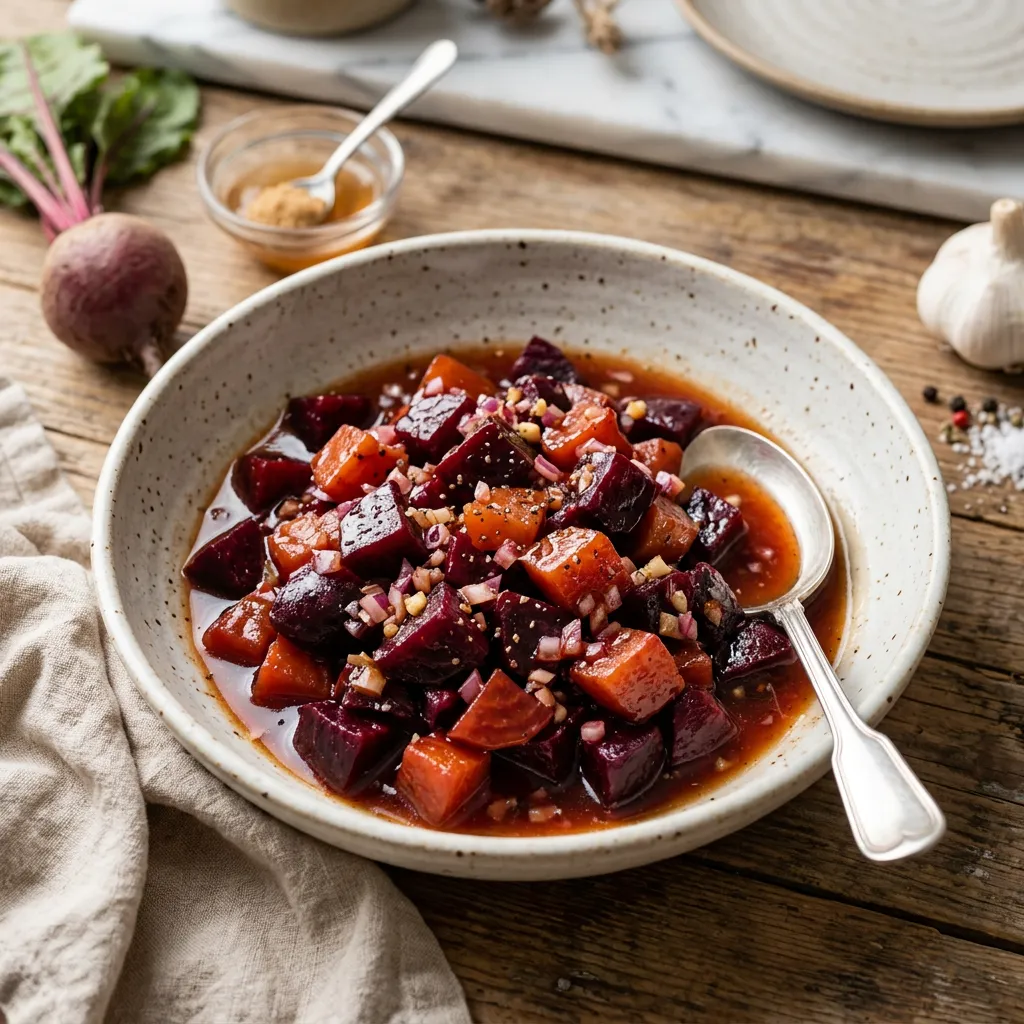 Sweet and Sour Glazed Beets
