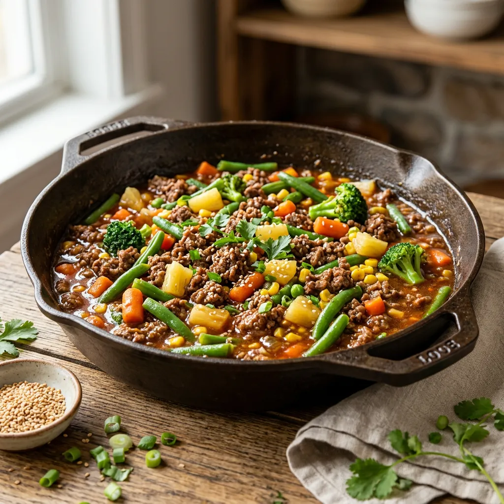 Sweet and Sour Ground Beef