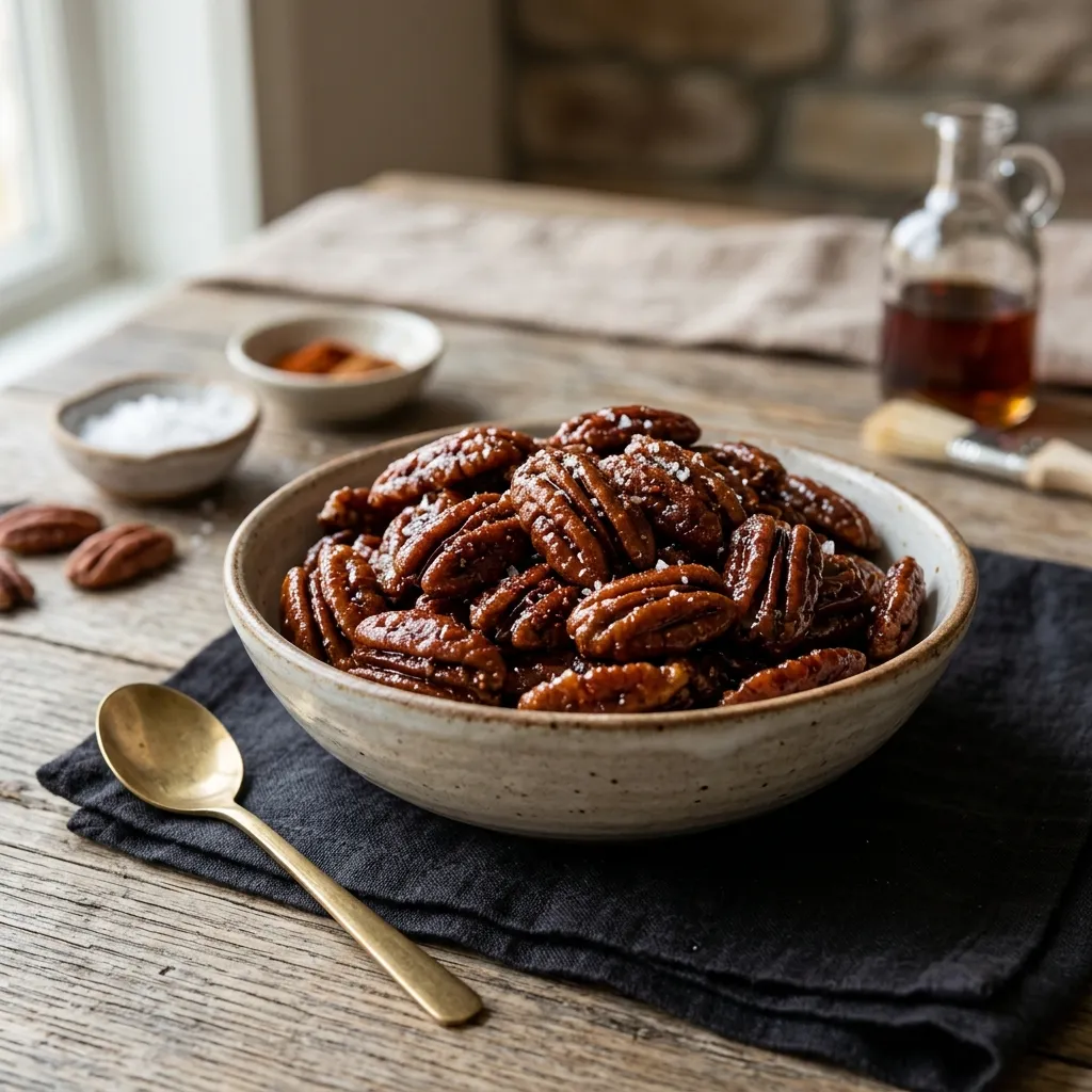 Sweet and Spicy Candied Pecans