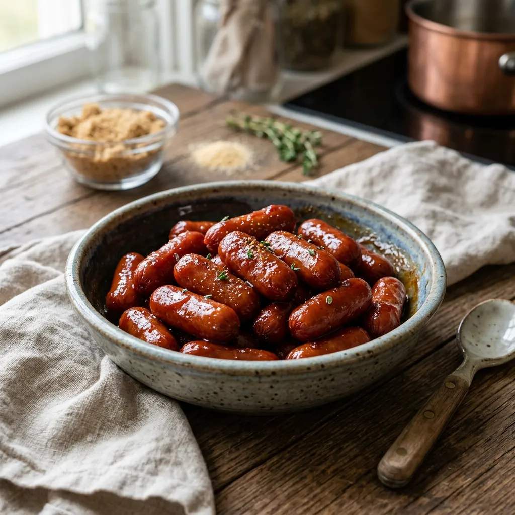 Sweet and Spicy Crock Pot Cocktail Franks