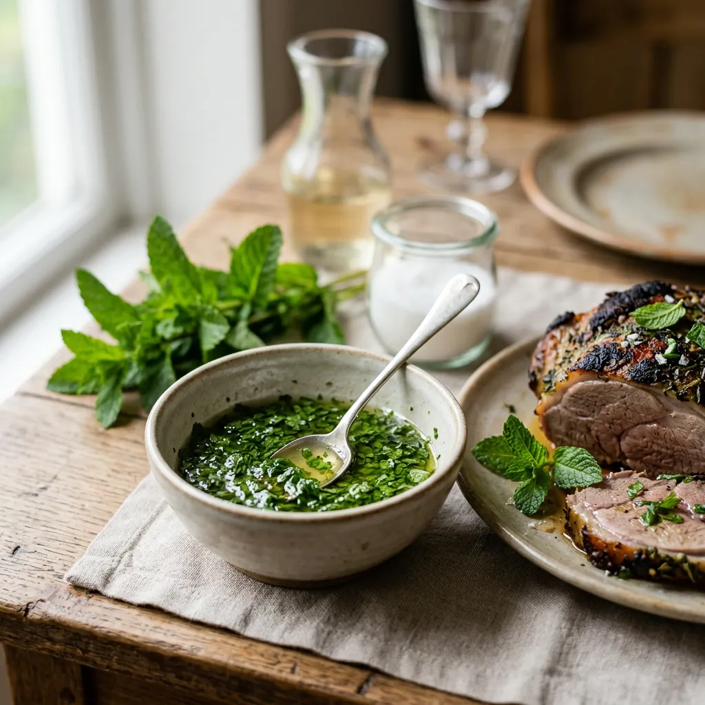Sweet and Tangy Mint Sauce for Lamb