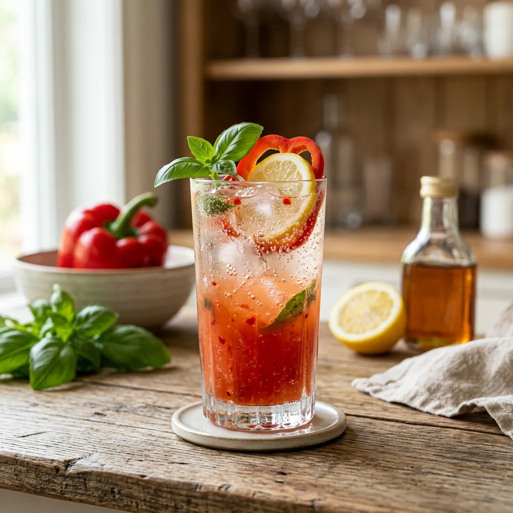 Sweet Pepper Spritzer Mocktail
