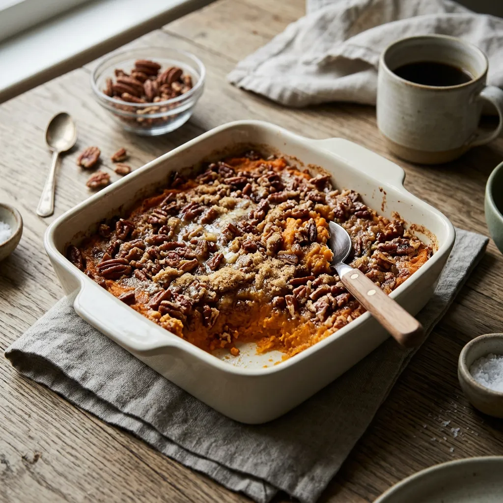 Sweet Potato Casserole With Streusel Topping Recipe