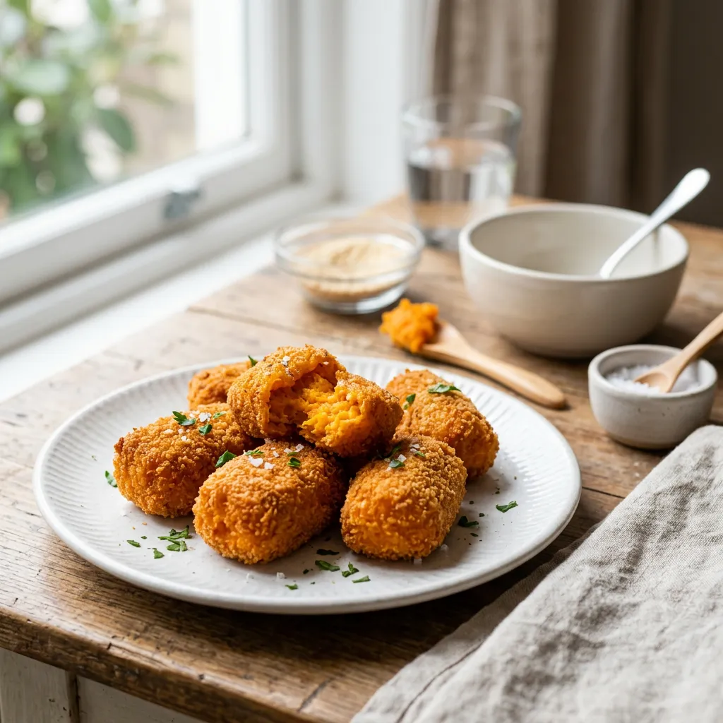 Finished Sweet Potato Croquettes dish