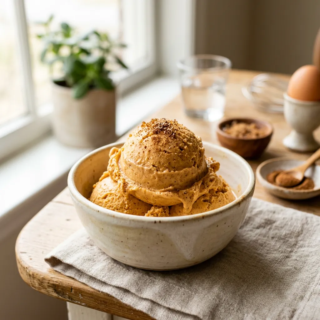 Finished Sweet Potato Ice Cream Recipe dish