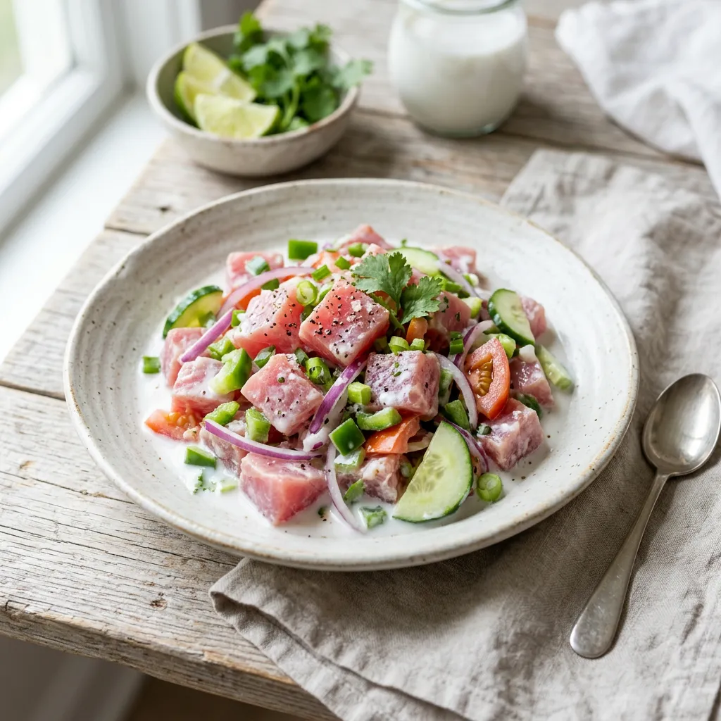 Tahitian Poisson Cru (Marinated Raw Fish)