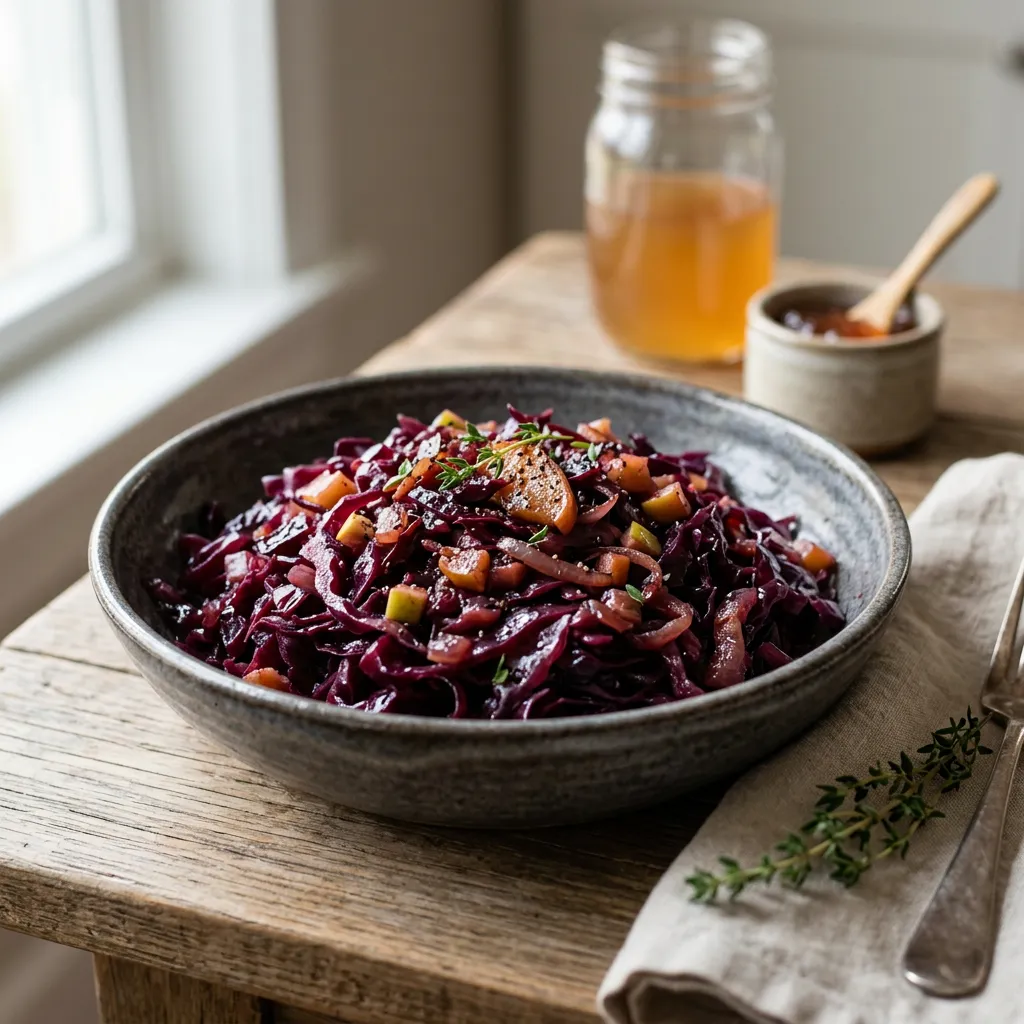 Tangy Braised Cabbage With Apples and Onions