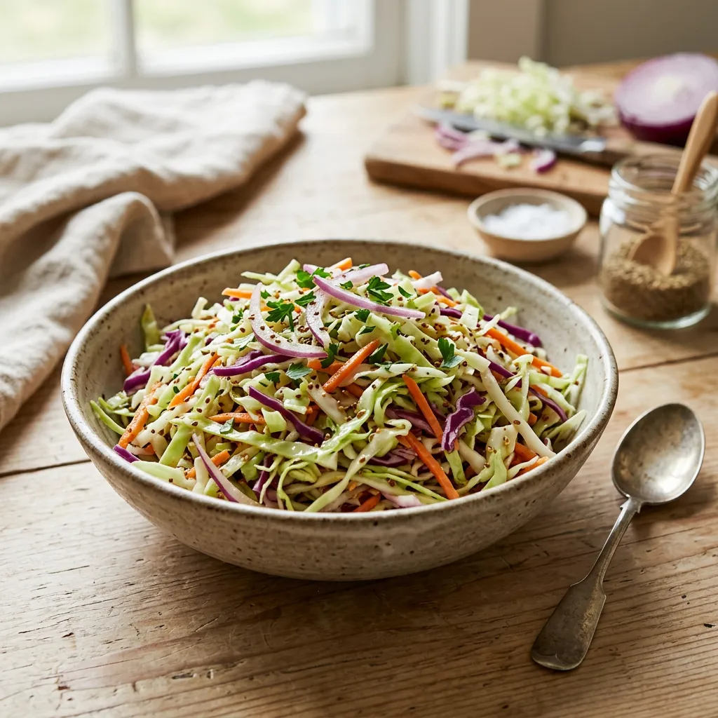 Tangy Coleslaw With Vinegar Dressing