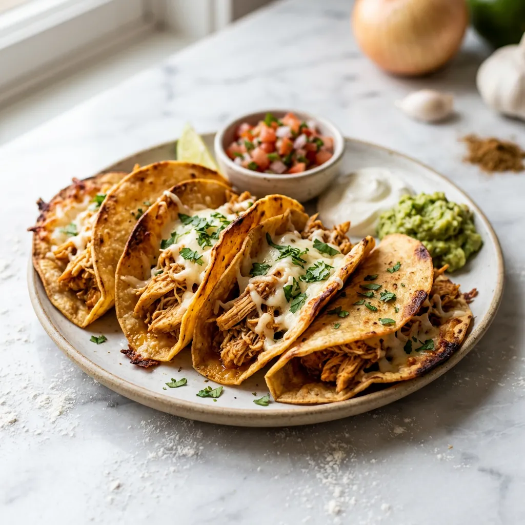 Taquitos, Rolled and Baked Chicken or Beef Tacos