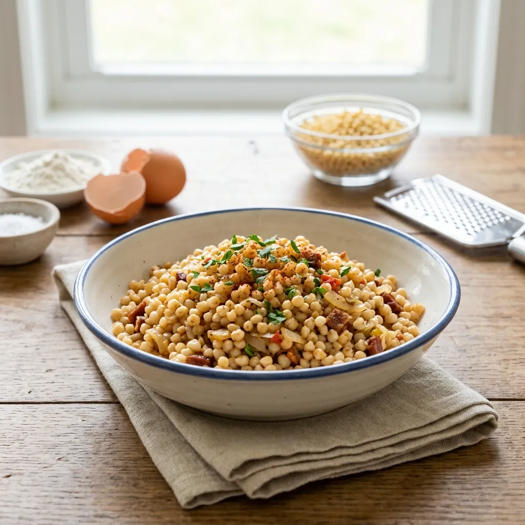 Tarhonya (Hungarian Grated Egg Noodles or Egg Barley)