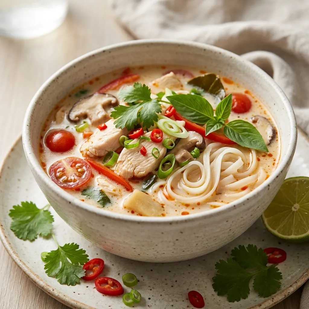 Thai Chicken Soup With Coconut Milk (Tom Ka Gai)