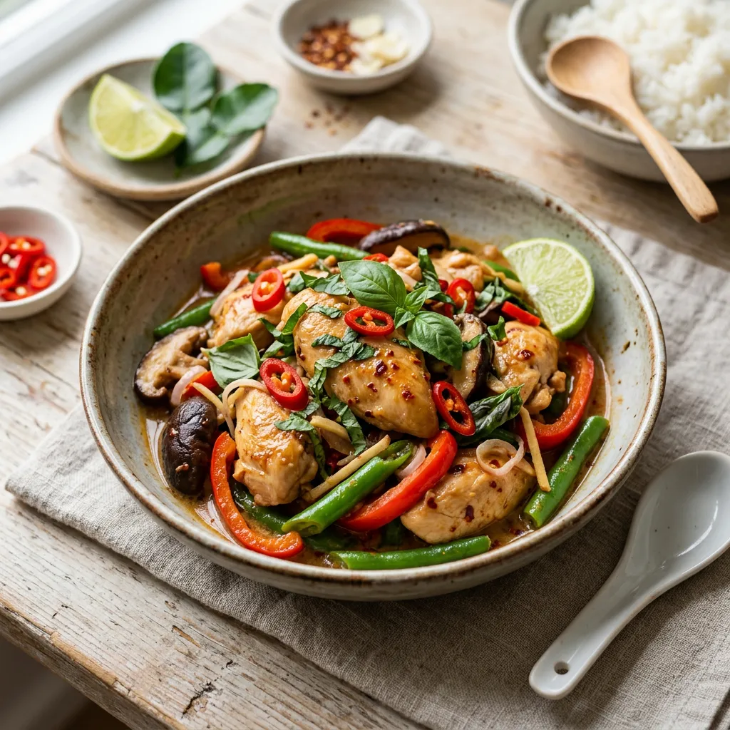 Thai Chicken Stir-Fry With Coconut, Chili, and Lime