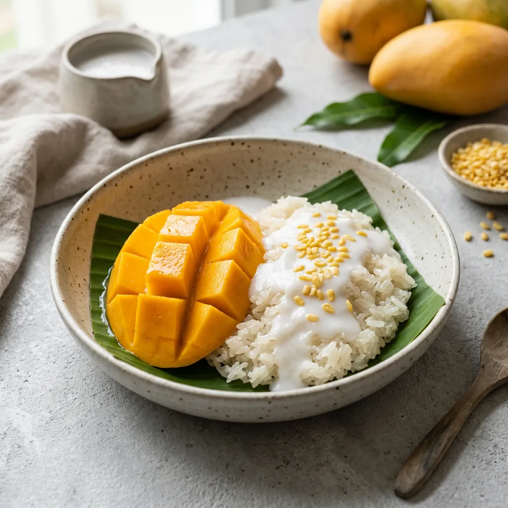 Thai Mango Sticky Rice Dessert (Khao Niaow Ma Muang)