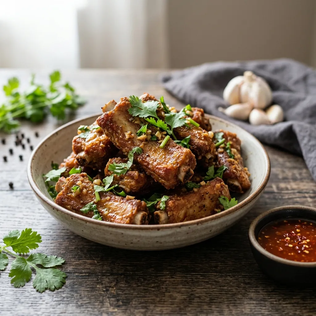 Thai Marinated Crispy Fried Pork Ribs