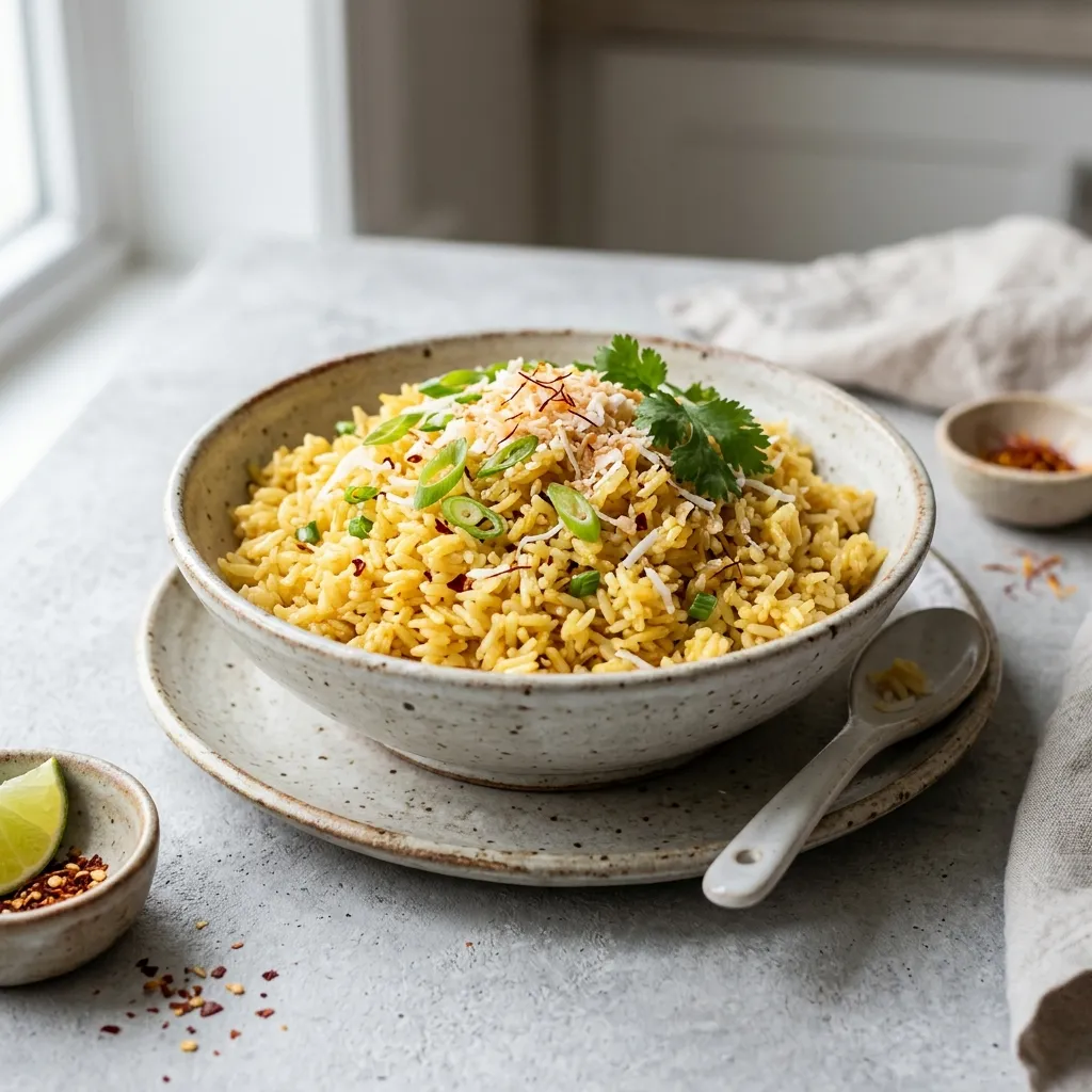 Thai Saffron Coconut Rice Recipe