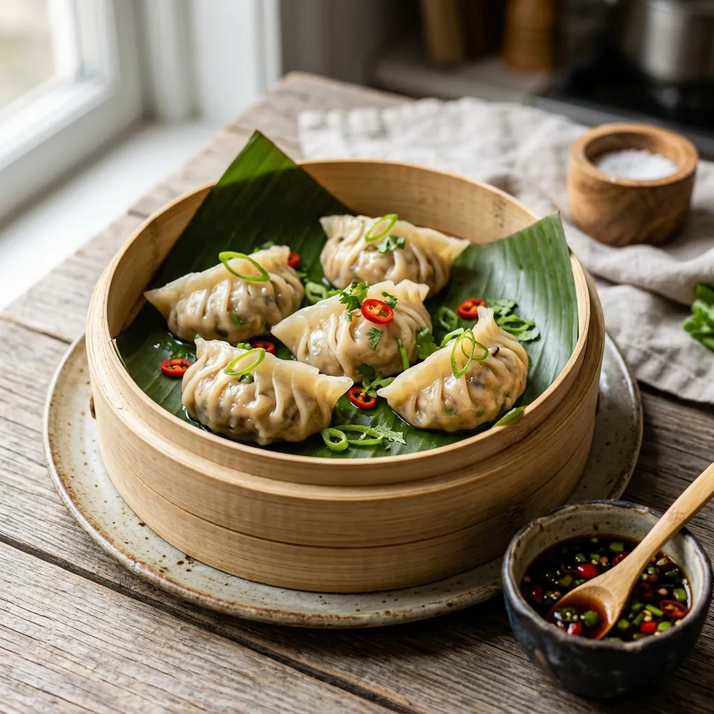 Thai Steamed Dumplings With Dipping Sauce Recipe