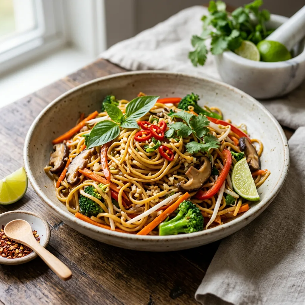 Thai Stir-Fried Noodles With Vegetables