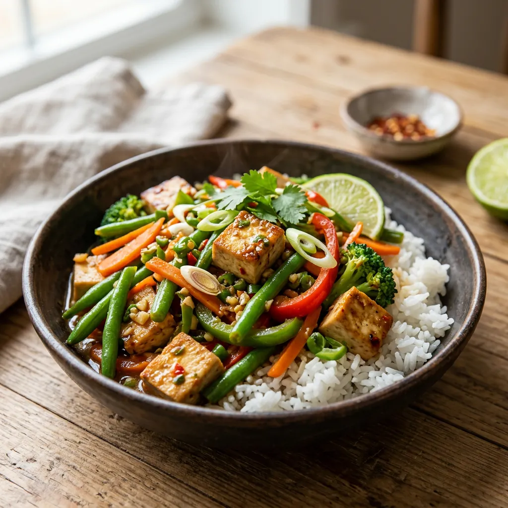 Thai-Style Vegan Stir-Fry With Lemongrass