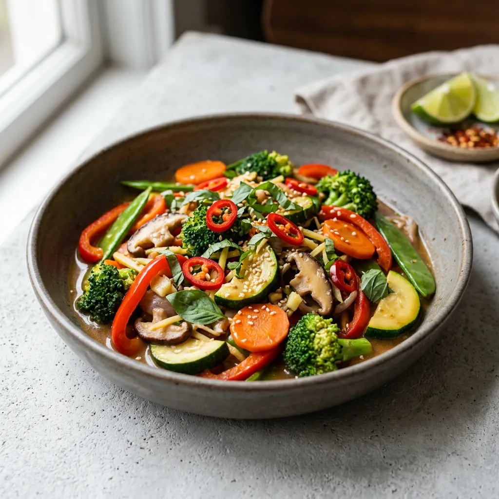 Thai Vegetable Stir-Fry (Vegan/Gluten-Free)