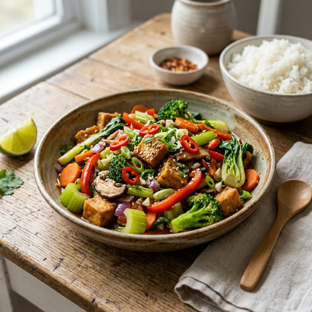 Thai Vegetable Stir-Fry with Tofu