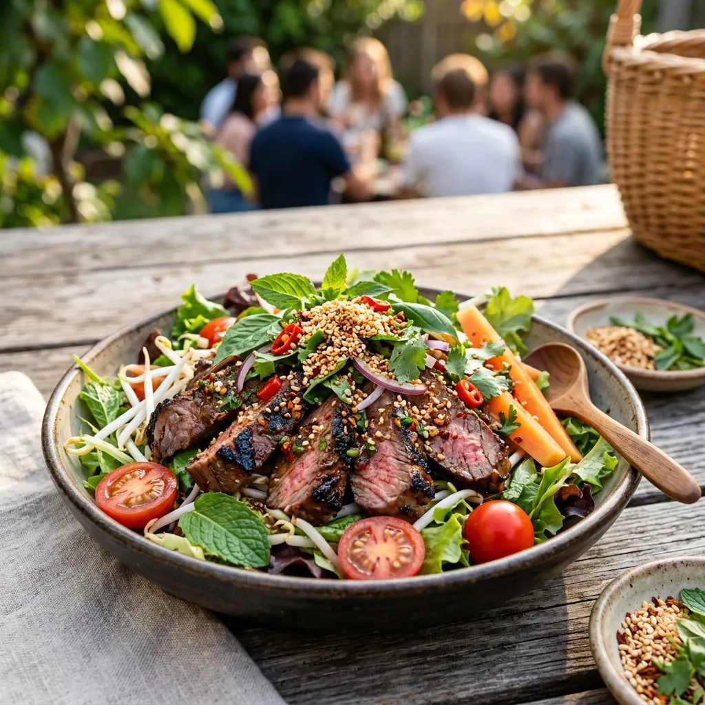 Thai Waterfall Beef Salad - a Feast of Flavor!