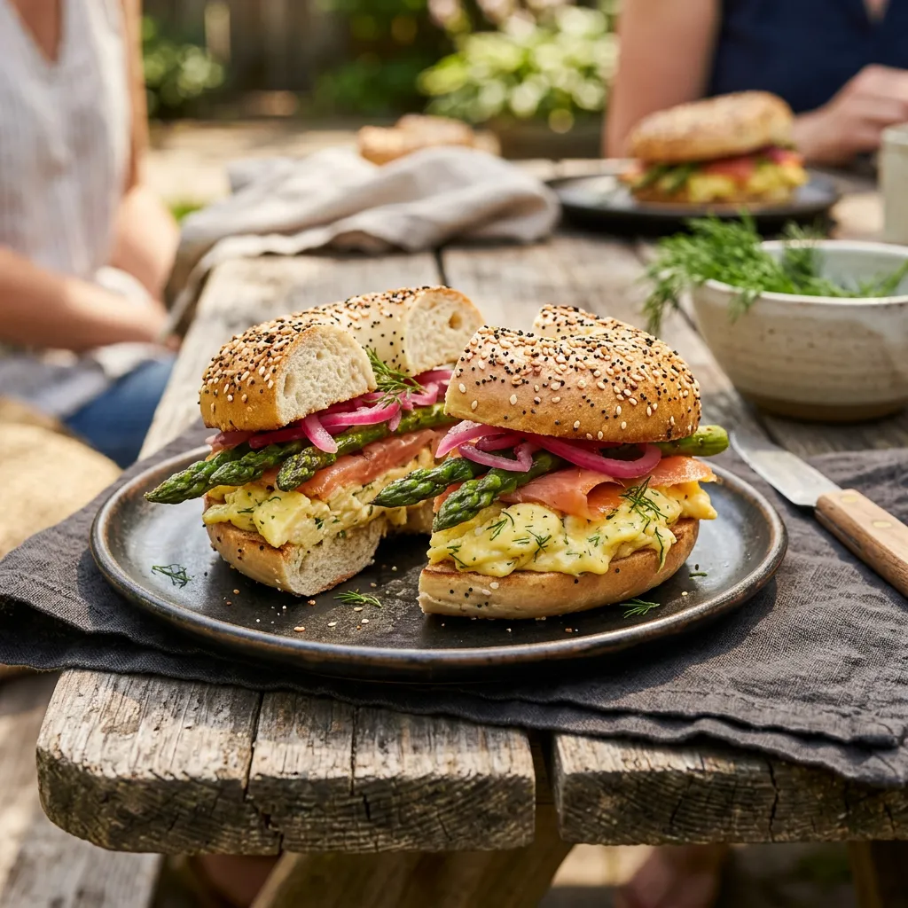 The Best Ever Smoked Salmon Bagel Sandwich