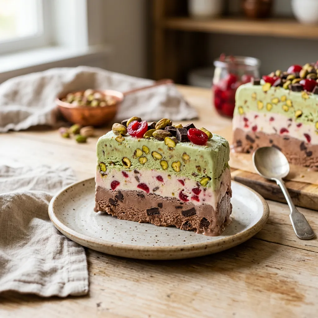 This Spumoni Lets Store-Bought Ice Cream Do the Hard Work