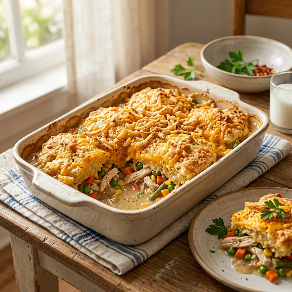 Finished TikTok's Chicken Cobbler dish