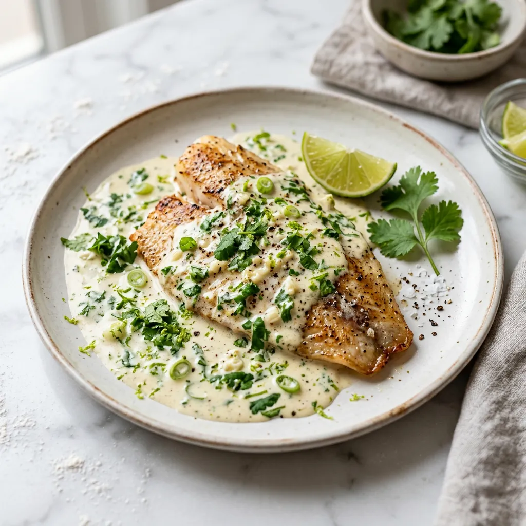 Tilapia With Cilantro Cream