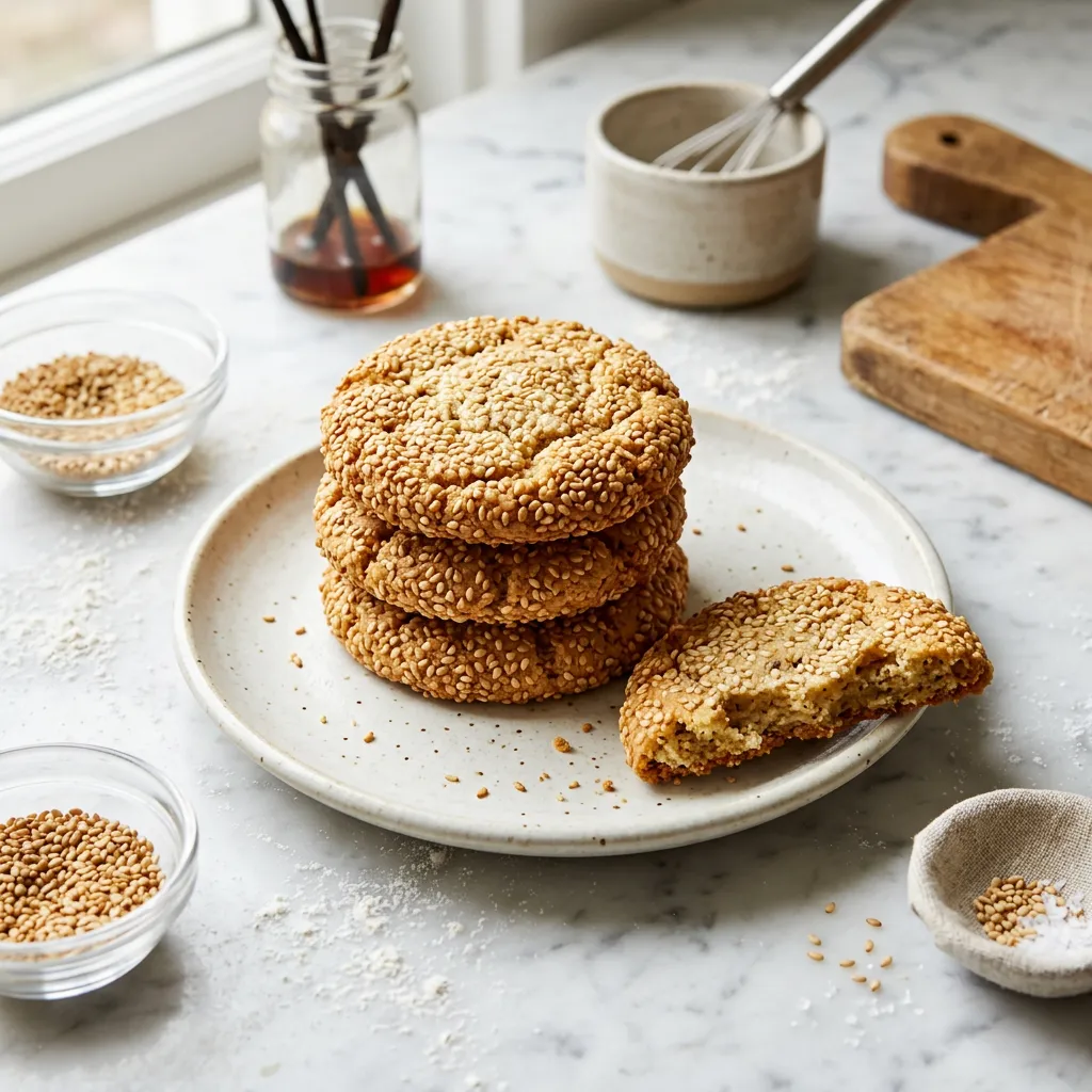 Toasted Sesame Seed Cookies