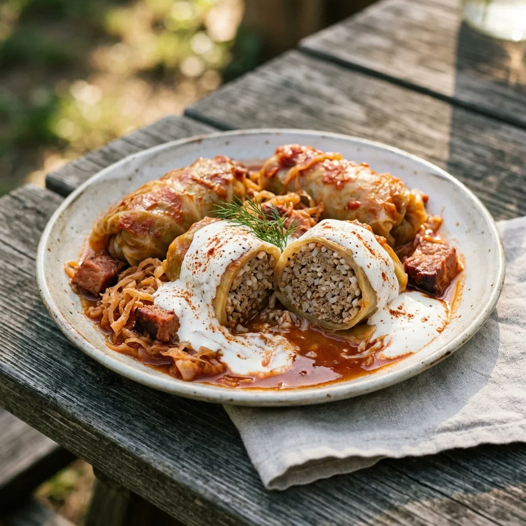 Toltott Kaposzta: Hungarian Stuffed Cabbage