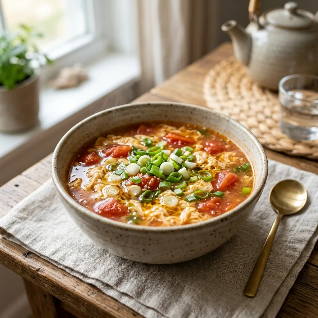 Tomato Egg Drop Soup