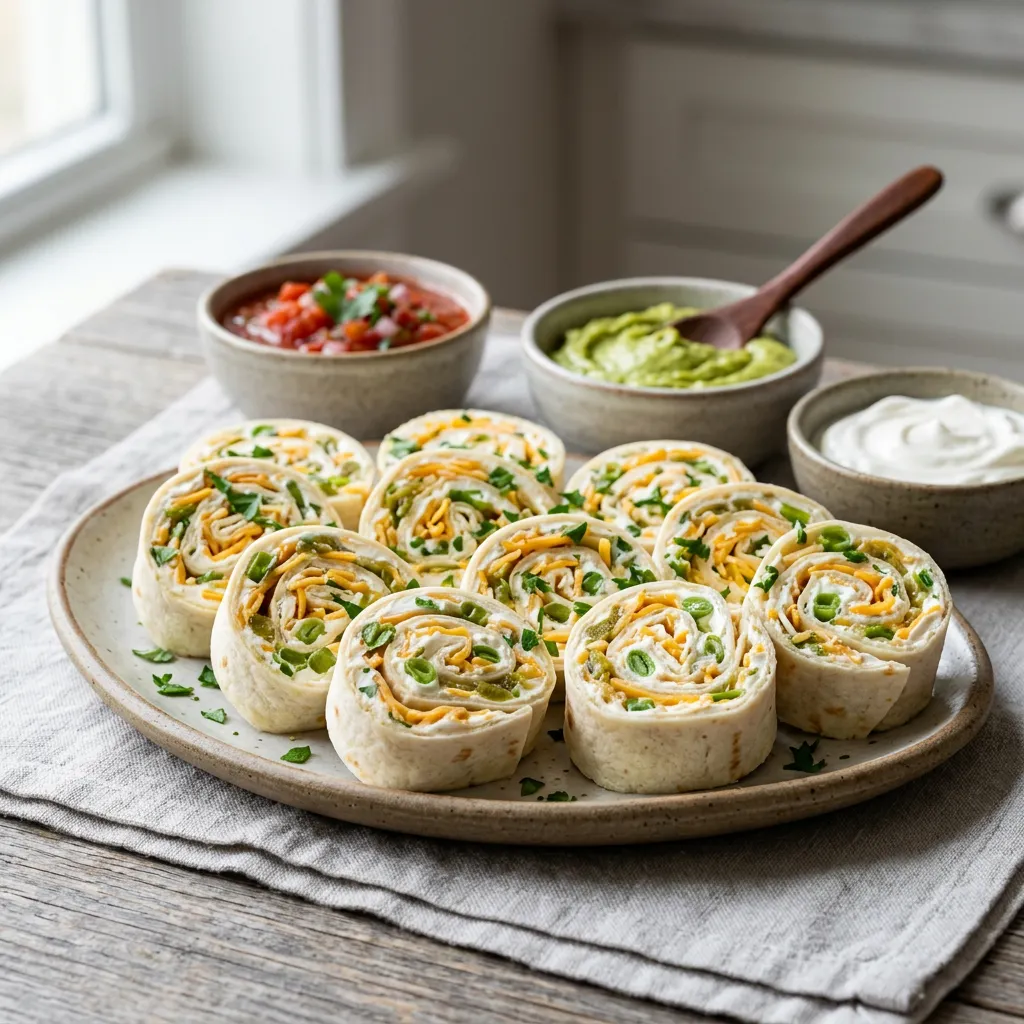 Tortilla Pinwheels With Cream Cheese Filling