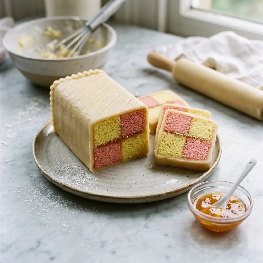 Traditional British Battenberg Cake