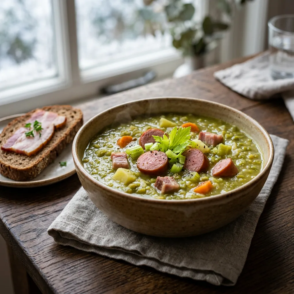 Traditional Dutch Split Pea Soup (Snert)