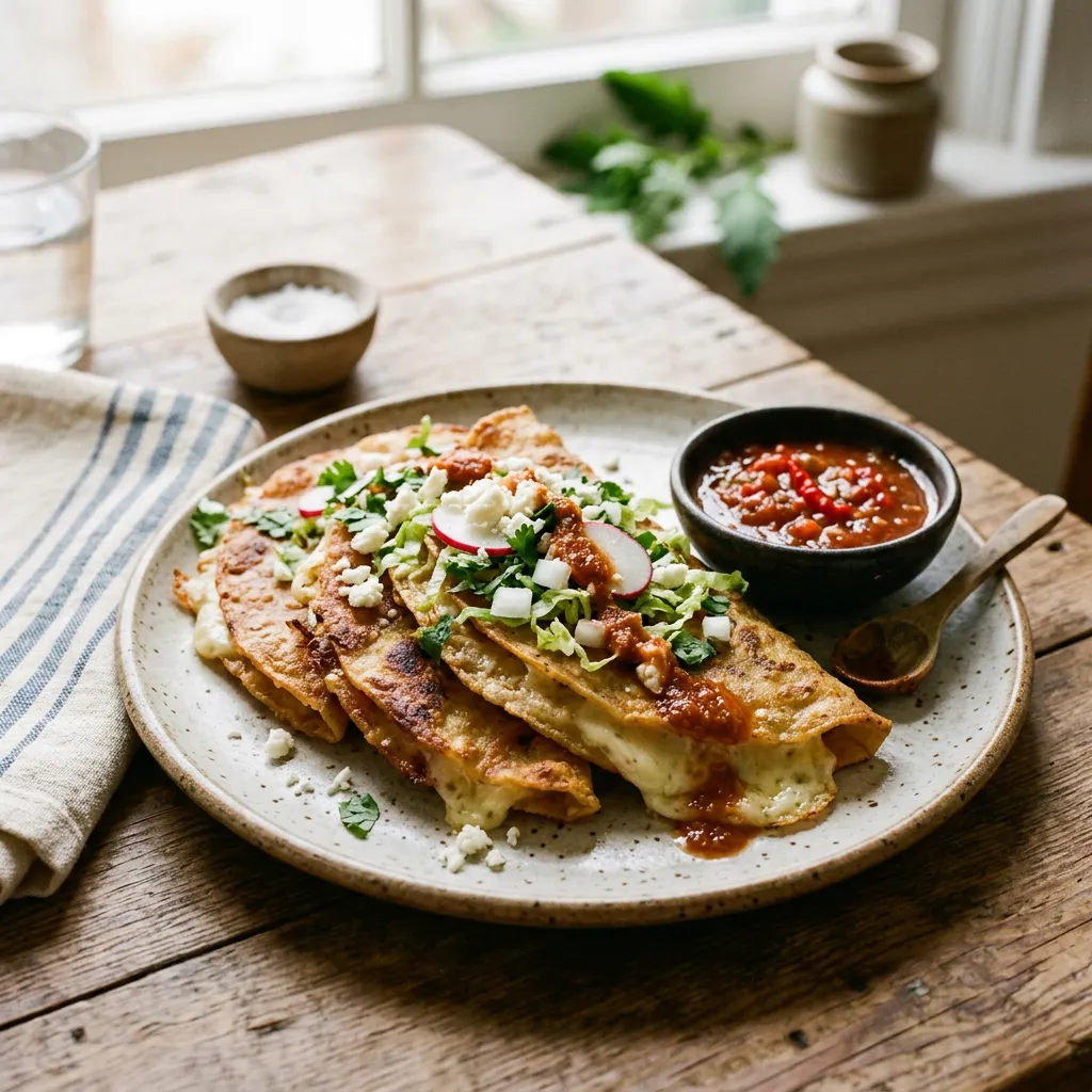 Traditional Fried Mexican Quesadillas