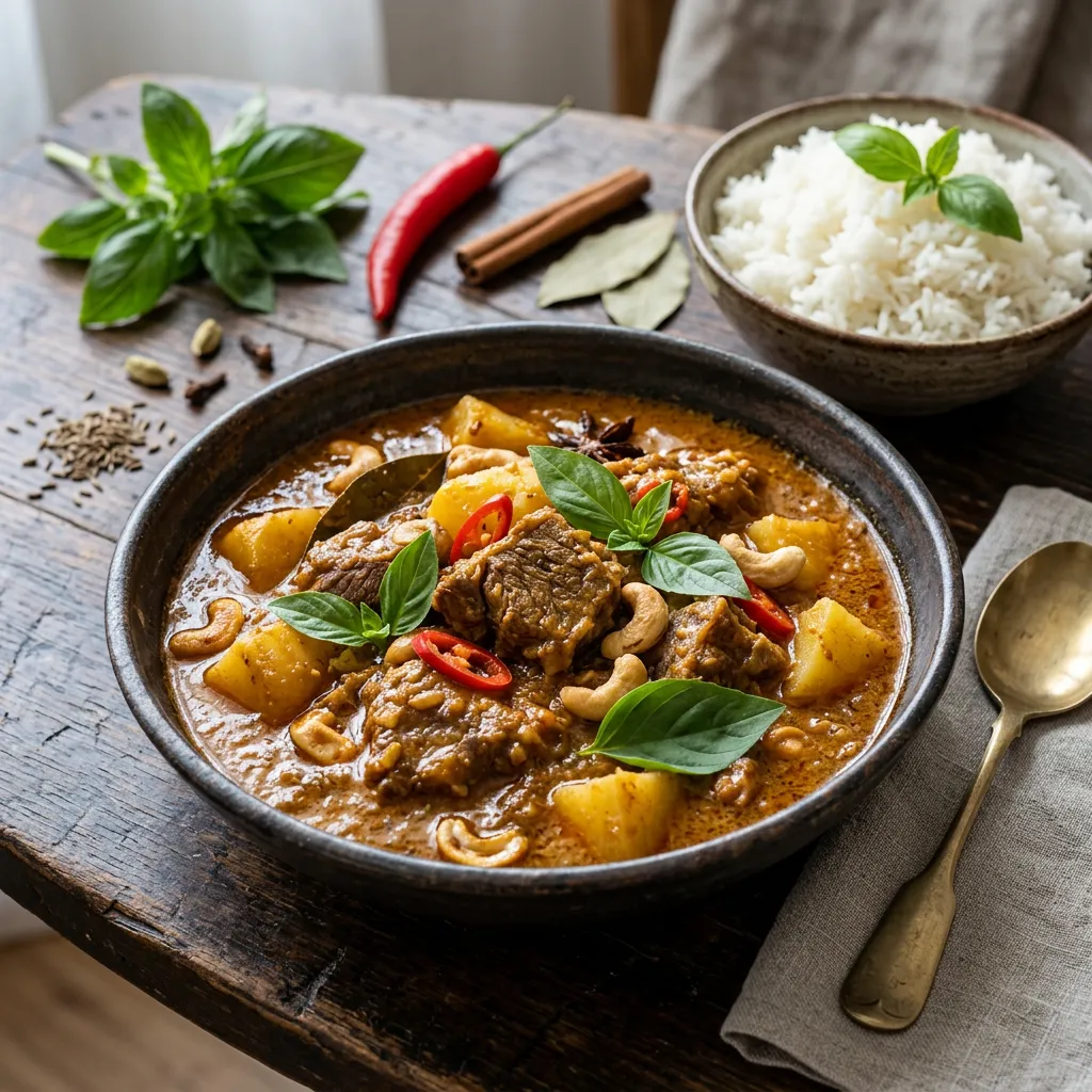 Traditional Thai Massaman Lamb Curry