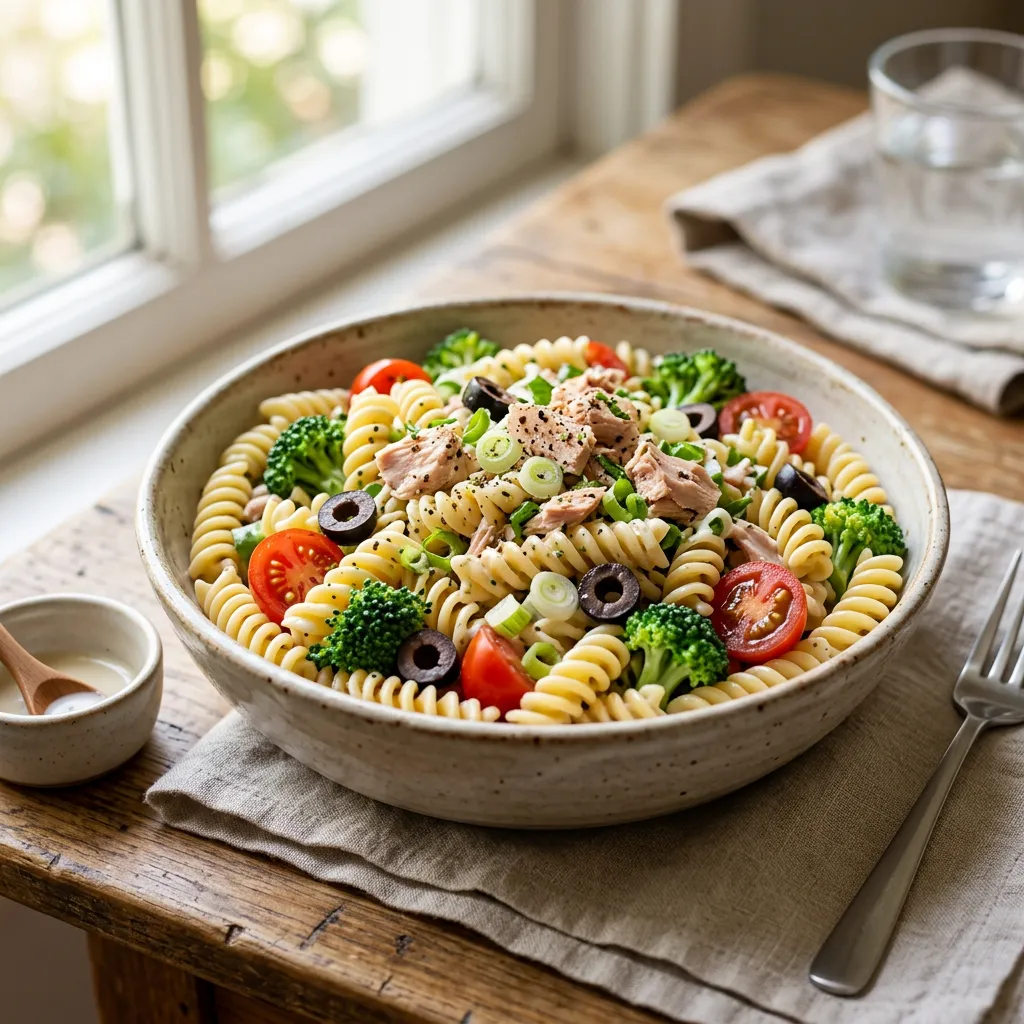 Tuna and Veggie Pasta Salad (Parve)