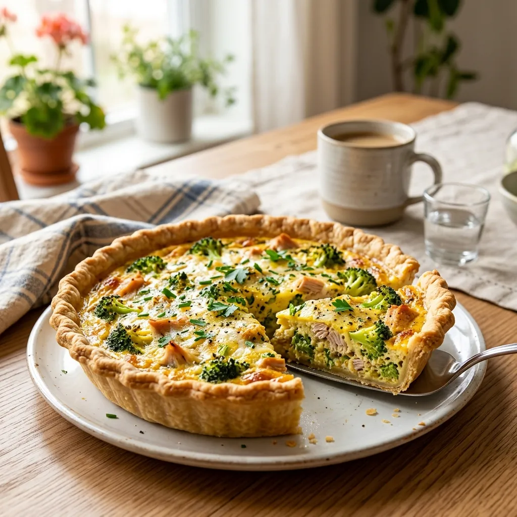 Turkey and Broccoli Quiche