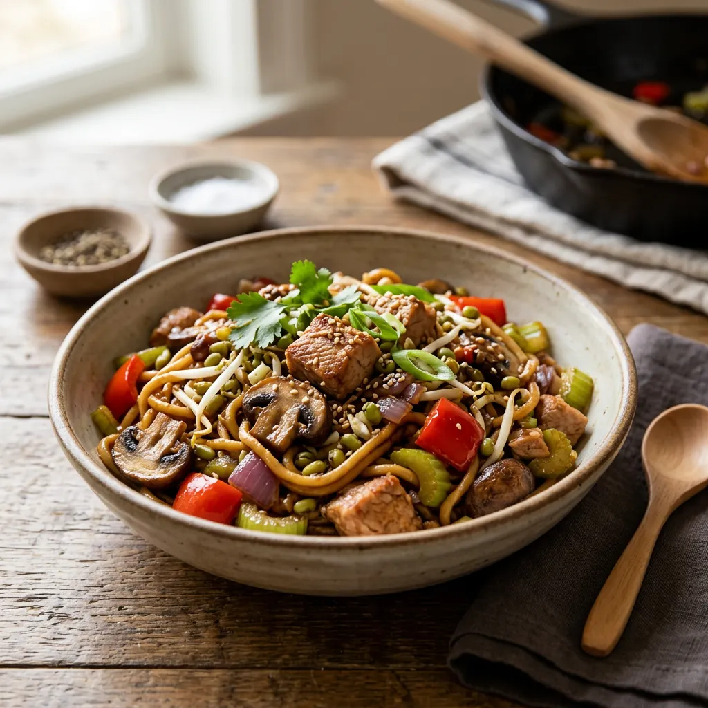 Turkey Chow Mein With Fresh Vegetables