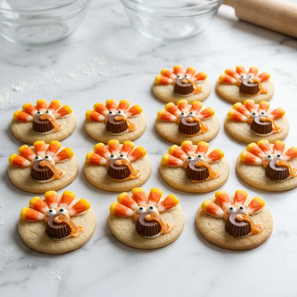 Finished Turkey Cookies Recipe dish