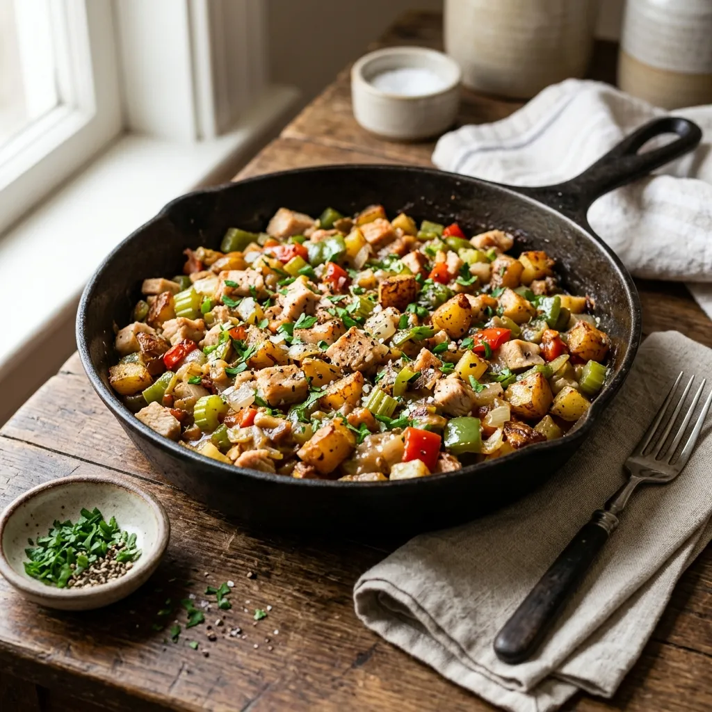 Turkey Hash With Vegetables and Gravy