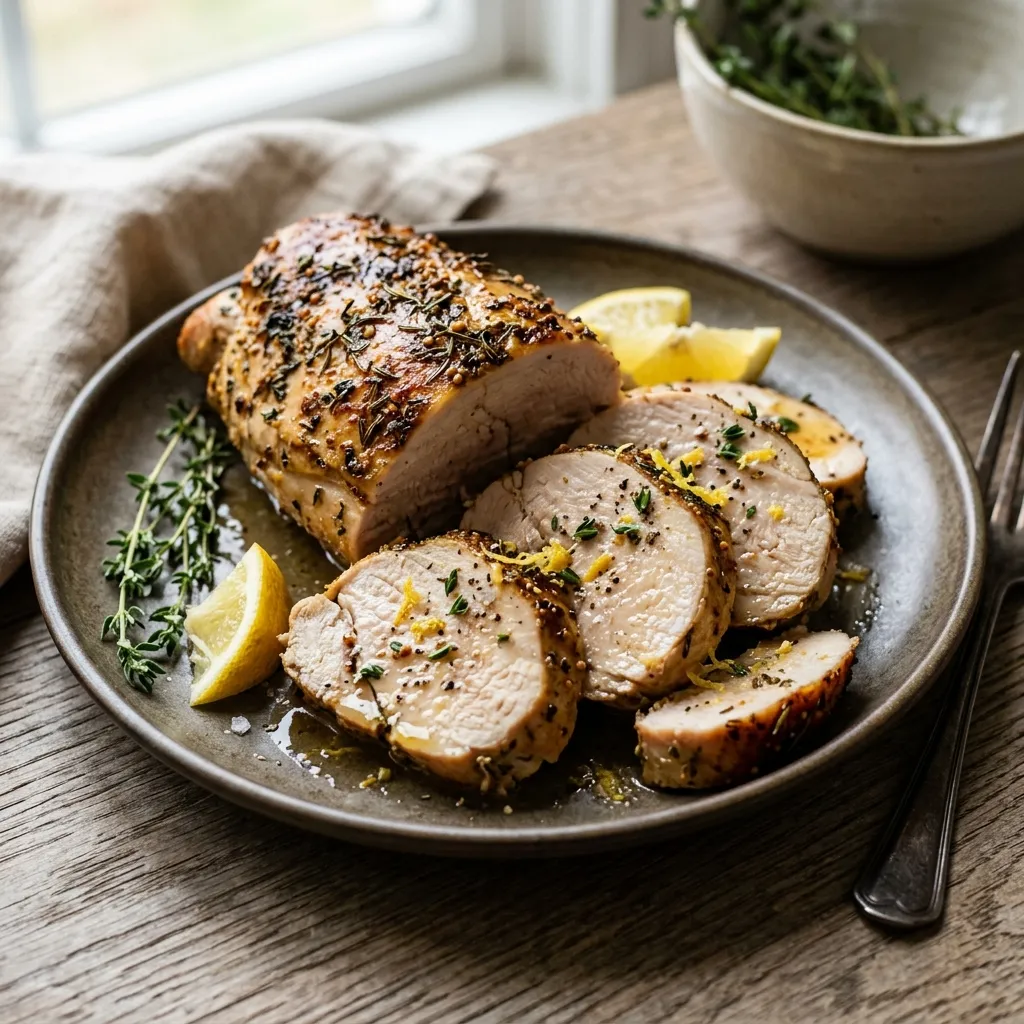 Turkey Tenderloin With Lemon and Dijon Mustard