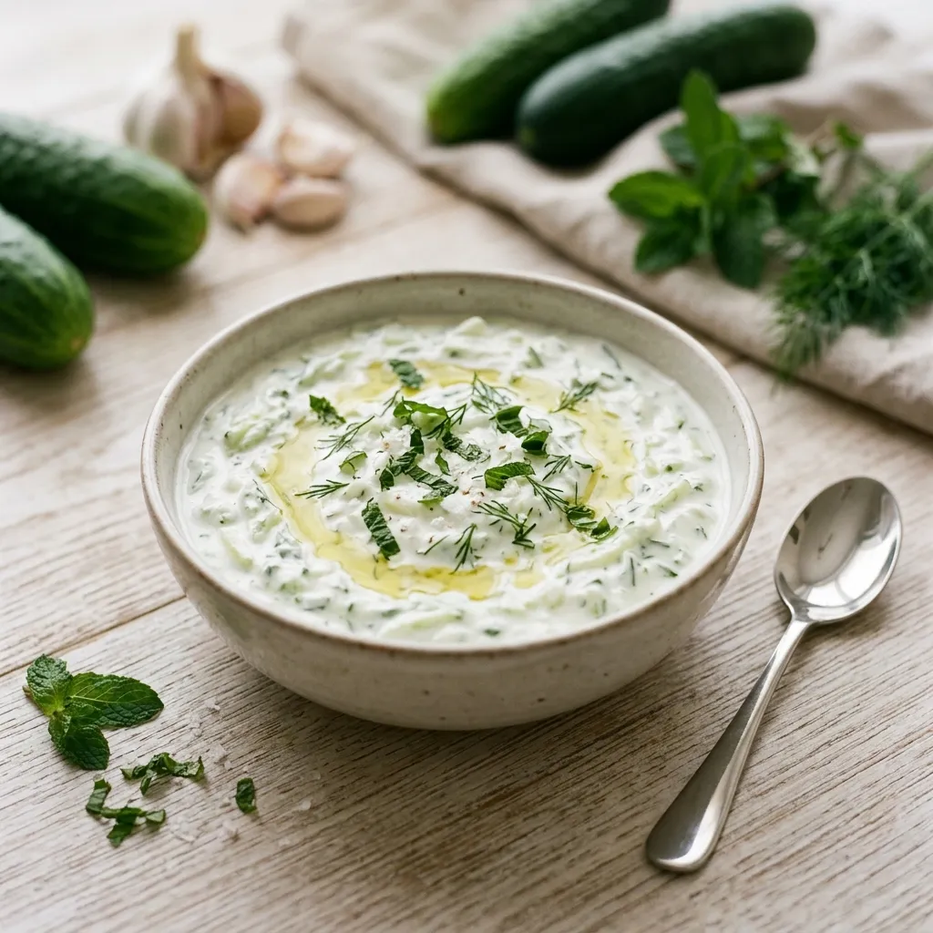 Turkish Cacik (Yogurt and Cucumber Dip)