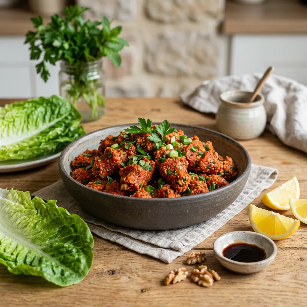 Turkish Spicy Meatless 'Steak' Tartar (Çiğ Köfte)