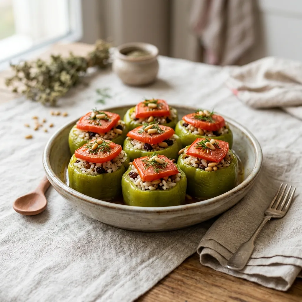 Turkish-Style Stuffed Peppers (Biber Dolması)
